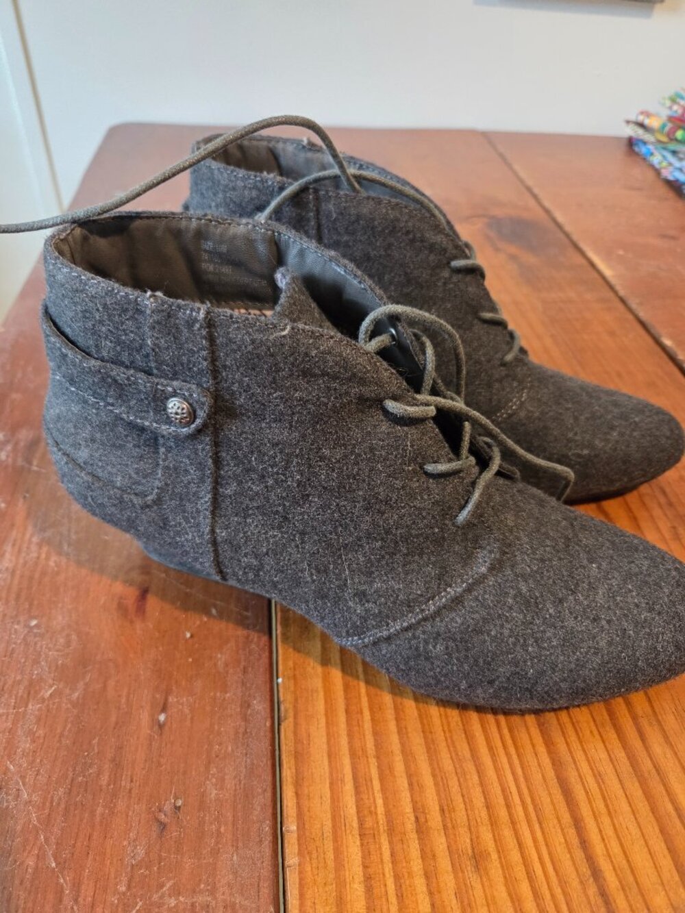 Marbella Brooke Women's Gray Wedge Ankle Boots Botties Size 10 M US